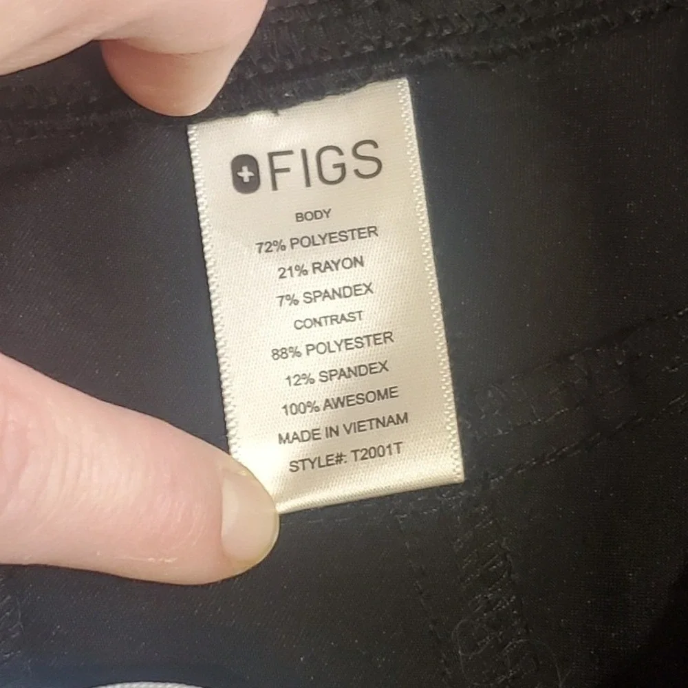 FIGS Men's Axim Cargo Scrub Pants L/T Large Tall Black Technical Collection